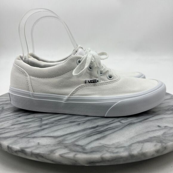 Vans Sneakers Womens 6.5 White Canvas Sneaker Low Top Lace Up Classic Skate Shoe - Picture 6 of 12